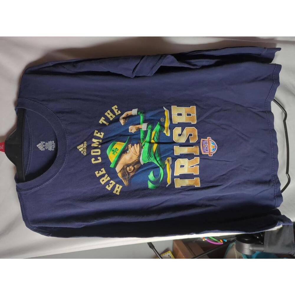 Adidas Notre Dame 2013 National Championship Long Sleeve Shirt Size L See Desc